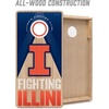 image:imageYouTheFan NCAA 2 x 4 Slogan Series Professional Wood Cornhole GameIllinois Fighting Illini