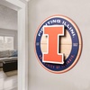 image:imageYouTheFan NCAA 3D Circle Backer Wall Art precisioncrafted multiple layers create striking depth readytohang officially licensed and visually stands outIllinois Fighting illini