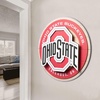 image:imageYouTheFan NCAA 3D Circle Backer Wall Art precisioncrafted multiple layers create striking depth readytohang officially licensed and visually stands outOhio State Buckeyes