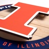 image:imageYouTheFan NCAA 3D Circle Backer Wall Art precisioncrafted multiple layers create striking depth readytohang officially licensed and visually stands outIllinois Fighting illini