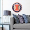 image:imageYouTheFan NCAA 3D Circle Backer Wall Art precisioncrafted multiple layers create striking depth readytohang officially licensed and visually stands outIllinois Fighting illini
