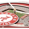 image:imageYouTheFan NCAA West Virginia Mountaineers 3D StadiumView ClockAlabama Crimson Tide