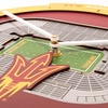 image:imageYouTheFan NCAA West Virginia Mountaineers 3D StadiumView ClockArizona State Sun Devils
