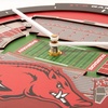 image:imageYouTheFan NCAA West Virginia Mountaineers 3D StadiumView ClockArkansas Razorbacks
