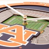 image:imageYouTheFan NCAA West Virginia Mountaineers 3D StadiumView ClockAuburn Tigers