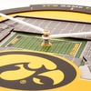 image:imageYouTheFan NCAA West Virginia Mountaineers 3D StadiumView ClockIowa Hawkeyes