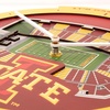 image:imageYouTheFan NCAA West Virginia Mountaineers 3D StadiumView ClockIowa State Cyclones