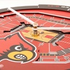 image:imageYouTheFan NCAA West Virginia Mountaineers 3D StadiumView ClockLouisville Cardinals