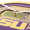 image:imageYouTheFan NCAA West Virginia Mountaineers 3D StadiumView ClockLsu Tigers