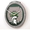 image:imageYouTheFan NCAA West Virginia Mountaineers 3D StadiumView ClockMichigan State Spartans