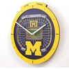 image:imageYouTheFan NCAA West Virginia Mountaineers 3D StadiumView ClockMichigan Wolverines