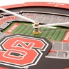 image:imageYouTheFan NCAA West Virginia Mountaineers 3D StadiumView ClockNc State Wolfpack