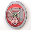image:imageYouTheFan NCAA West Virginia Mountaineers 3D StadiumView ClockOhio State Buckeyes