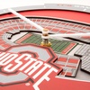 image:imageYouTheFan NCAA West Virginia Mountaineers 3D StadiumView ClockOhio State Buckeyes