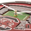 image:imageYouTheFan NCAA West Virginia Mountaineers 3D StadiumView ClockSouth Carolina Gamecocks