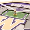 image:imageYouTheFan NCAA West Virginia Mountaineers 3D StadiumView ClockWashington Huskies
