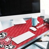 image:imageYouTheFan NCAA Wisconsin Badgers OfficiallyLicensed Logo Series Desk Pad SMU  Water and Stain Resistant HeavyDuty NonSlip Rubber Backing  Computer and Keyboard