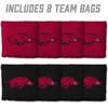 image:imageYouTheFan OfficiallyLicensed NCAA Set of 8 Cornhole Bags  All Weather Dual Sided Slide amp Stop  Regulation Size with Carry caseArkansas Razorbacks