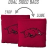 image:imageYouTheFan OfficiallyLicensed NCAA Set of 8 Cornhole Bags  All Weather Dual Sided Slide amp Stop  Regulation Size with Carry caseArkansas Razorbacks
