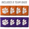 image:imageYouTheFan OfficiallyLicensed NCAA Set of 8 Cornhole Bags  All Weather Dual Sided Slide amp Stop  Regulation Size with Carry caseClemson Tigers