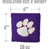 image:imageYouTheFan OfficiallyLicensed NCAA Set of 8 Cornhole Bags  All Weather Dual Sided Slide amp Stop  Regulation Size with Carry caseClemson Tigers