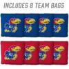 image:imageYouTheFan OfficiallyLicensed NCAA Set of 8 Cornhole Bags  All Weather Dual Sided Slide amp Stop  Regulation Size with Carry caseKansas Jayhawks