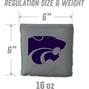image:imageYouTheFan OfficiallyLicensed NCAA Set of 8 Cornhole Bags  All Weather Dual Sided Slide amp Stop  Regulation Size with Carry caseKansas State Wildcats