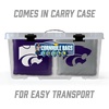 image:imageYouTheFan OfficiallyLicensed NCAA Set of 8 Cornhole Bags  All Weather Dual Sided Slide amp Stop  Regulation Size with Carry caseKansas State Wildcats