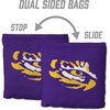 image:imageYouTheFan OfficiallyLicensed NCAA Set of 8 Cornhole Bags  All Weather Dual Sided Slide amp Stop  Regulation Size with Carry caseLSU Tigers