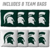 image:imageYouTheFan OfficiallyLicensed NCAA Set of 8 Cornhole Bags  All Weather Dual Sided Slide amp Stop  Regulation Size with Carry caseMichigan State Spartans