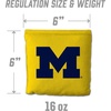 image:imageYouTheFan OfficiallyLicensed NCAA Set of 8 Cornhole Bags  All Weather Dual Sided Slide amp Stop  Regulation Size with Carry caseMichigan Wolverines
