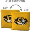 image:imageYouTheFan OfficiallyLicensed NCAA Set of 8 Cornhole Bags  All Weather Dual Sided Slide amp Stop  Regulation Size with Carry caseMissouri Tigers