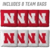 image:imageYouTheFan OfficiallyLicensed NCAA Set of 8 Cornhole Bags  All Weather Dual Sided Slide amp Stop  Regulation Size with Carry caseNebraska Cornhuskers