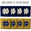 image:imageYouTheFan OfficiallyLicensed NCAA Set of 8 Cornhole Bags  All Weather Dual Sided Slide amp Stop  Regulation Size with Carry caseNotre Dame Fighting Irish