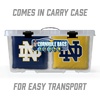 image:imageYouTheFan OfficiallyLicensed NCAA Set of 8 Cornhole Bags  All Weather Dual Sided Slide amp Stop  Regulation Size with Carry caseNotre Dame Fighting Irish