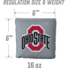 image:imageYouTheFan OfficiallyLicensed NCAA Set of 8 Cornhole Bags  All Weather Dual Sided Slide amp Stop  Regulation Size with Carry caseOhio State Buckeyes