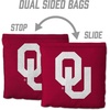 image:imageYouTheFan OfficiallyLicensed NCAA Set of 8 Cornhole Bags  All Weather Dual Sided Slide amp Stop  Regulation Size with Carry caseOklahoma Sooners