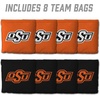 image:imageYouTheFan OfficiallyLicensed NCAA Set of 8 Cornhole Bags  All Weather Dual Sided Slide amp Stop  Regulation Size with Carry caseOklahoma State Cowboys