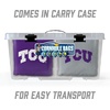 image:imageYouTheFan OfficiallyLicensed NCAA Set of 8 Cornhole Bags  All Weather Dual Sided Slide amp Stop  Regulation Size with Carry caseTCU Horned Frogs