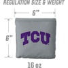 image:imageYouTheFan OfficiallyLicensed NCAA Set of 8 Cornhole Bags  All Weather Dual Sided Slide amp Stop  Regulation Size with Carry caseTCU Horned Frogs