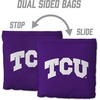 image:imageYouTheFan OfficiallyLicensed NCAA Set of 8 Cornhole Bags  All Weather Dual Sided Slide amp Stop  Regulation Size with Carry caseTCU Horned Frogs