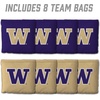 image:imageYouTheFan OfficiallyLicensed NCAA Set of 8 Cornhole Bags  All Weather Dual Sided Slide amp Stop  Regulation Size with Carry caseWashington Huskies