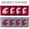 image:imageYouTheFan OfficiallyLicensed NCAA Set of 8 Cornhole Bags  All Weather Dual Sided Slide amp Stop  Regulation Size with Carry caseWashington State Cougars