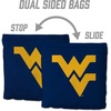 image:imageYouTheFan OfficiallyLicensed NCAA Set of 8 Cornhole Bags  All Weather Dual Sided Slide amp Stop  Regulation Size with Carry caseWest Virginia Mountaineers