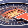 image:imageYouTheFan Officiallylicensed NCAA Stadium Series 3D Wall Art  multilayer team stadium replica detailed sports fan gift indoor decorIllinois Fighting Illini