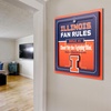 image:imageYouTheFan Officiallylicensed NCAA Tide Fan Rules Wall Art multiple layers humorous team artwork sports fan motto showcases funny rules indoor decorIllinois Fighting illini