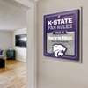image:imageYouTheFan Officiallylicensed NCAA Tide Fan Rules Wall Art multiple layers humorous team artwork sports fan motto showcases funny rules indoor decorKansas State Wildcats