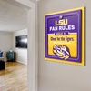image:imageYouTheFan Officiallylicensed NCAA Tide Fan Rules Wall Art multiple layers humorous team artwork sports fan motto showcases funny rules indoor decorLSU Tigers