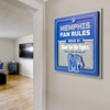 image:imageYouTheFan Officiallylicensed NCAA Tide Fan Rules Wall Art multiple layers humorous team artwork sports fan motto showcases funny rules indoor decorMemphis Tigers