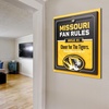 image:imageYouTheFan Officiallylicensed NCAA Tide Fan Rules Wall Art multiple layers humorous team artwork sports fan motto showcases funny rules indoor decorMissouri Tigers